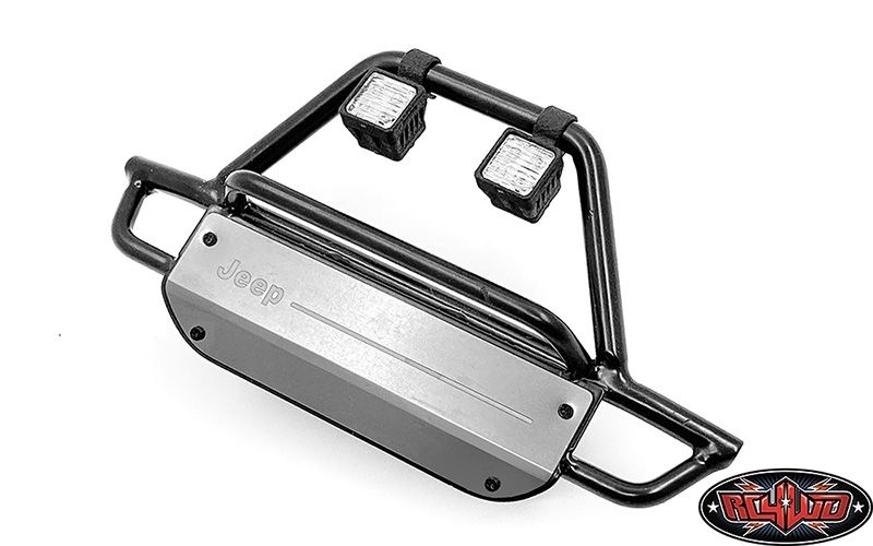 RC4WD KS Steel Front Bumper w/ Lights for Axial 1/10 SCX10 III VVV-C1140