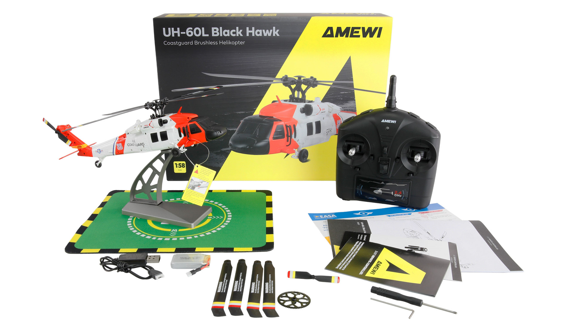 Amewi UH-60L Black Hawk Coastguard Brushless Helikopter 4-Kanal 6G RTF 25357 - Abbildung 10
