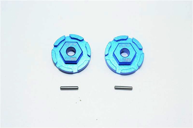 GPM Alu Hex Adapter (+2mm) blau Traxxas Rustler 4x4