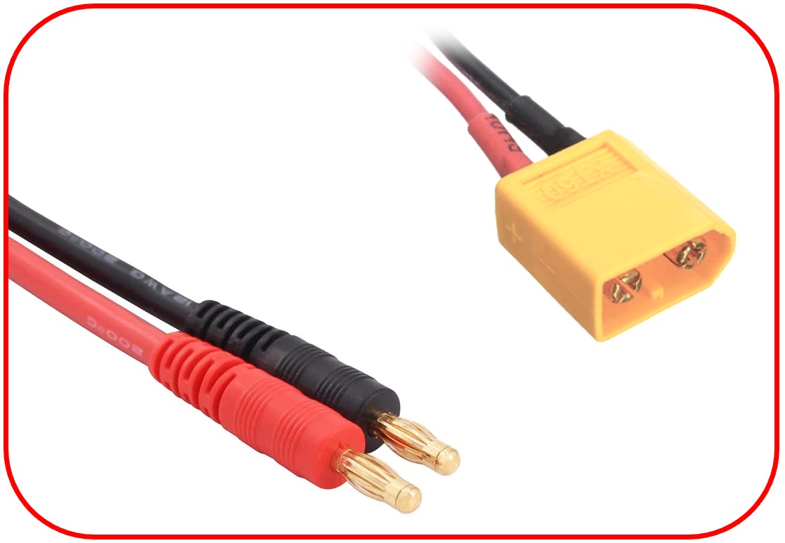 Absima Ladekabel 4mm Goldkontaktstecker - XT60 300mm 3040075 - Abbildung 1