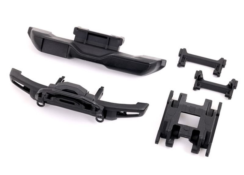 Traxxas Bumper vorn mit Winch, Bumper hinten samt Halter v/h & Cente 9735A