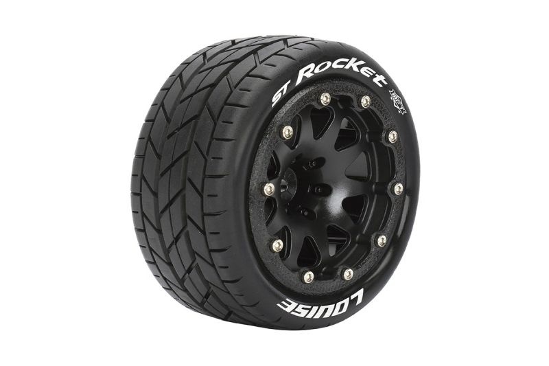 Louise MFT ST-ROCKET Bead-Lock-Felge schwarz 1/2 Offset (2) 14mm 1/10 Stadium Truck 2,8 L-T3311SBM