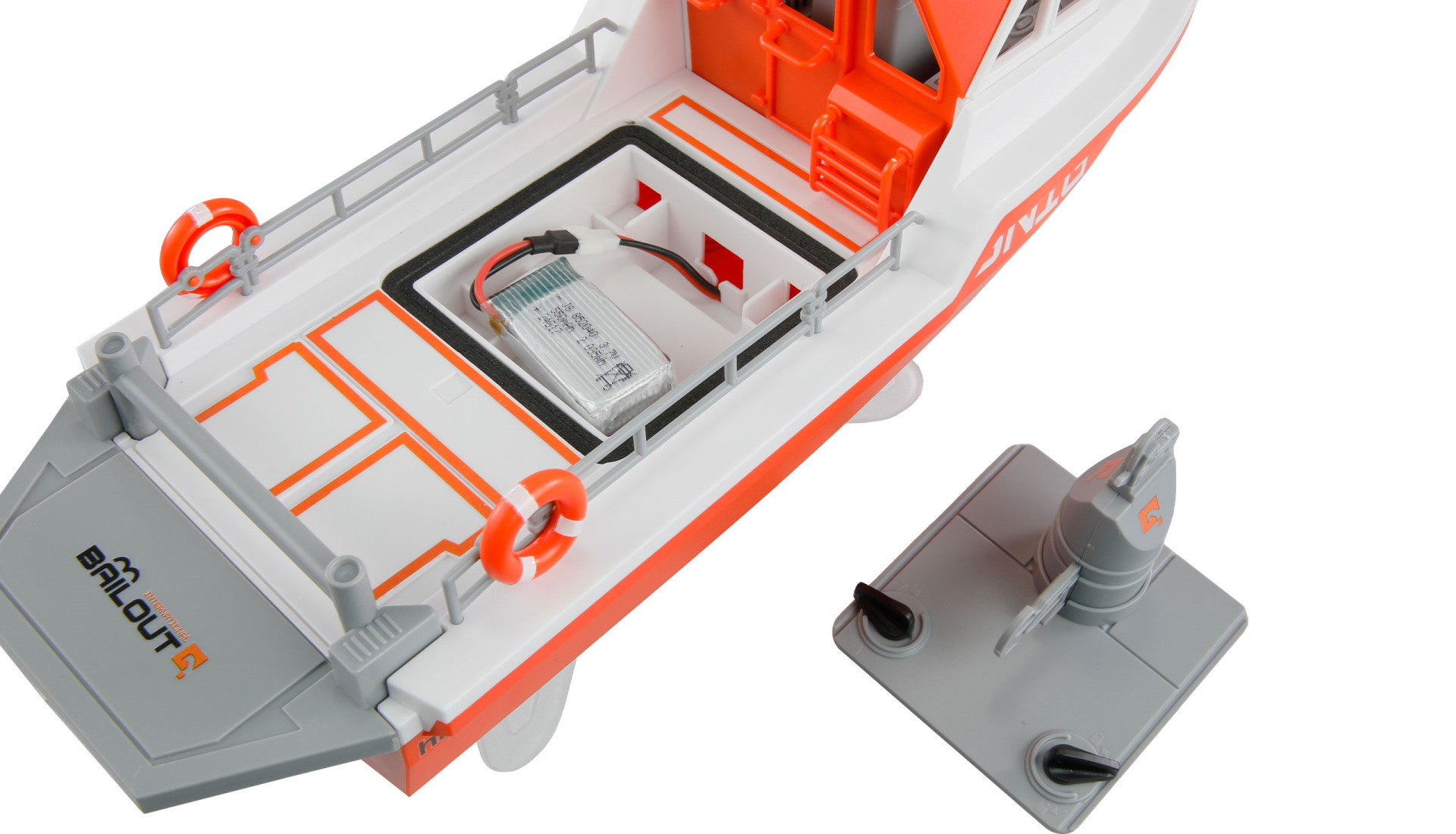 Amewi SNIG Rettungsboot brushless Jetantrieb 320mm RTR weiß/orange 26116 - Abbildung 6
