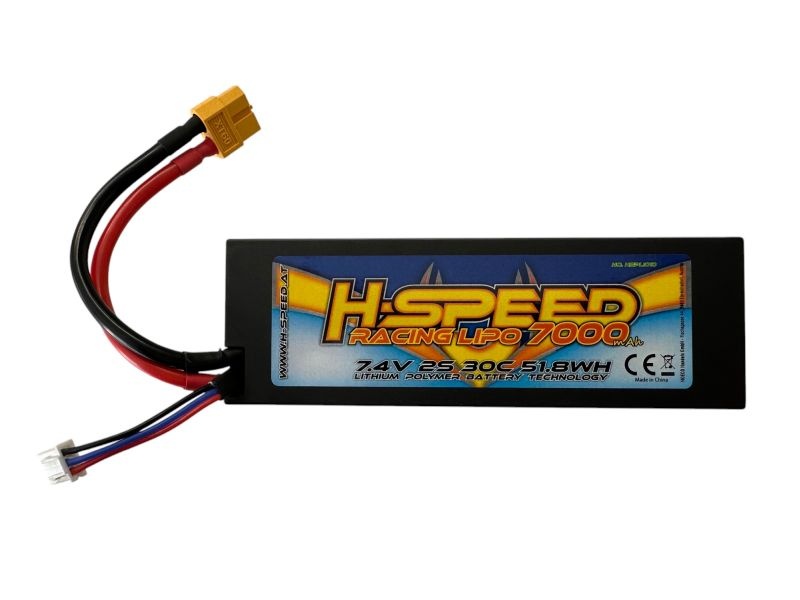 H-SPEED LiPo 7000mAh 7.4V 30C Hardcase Racing Akku  HSPLI010
