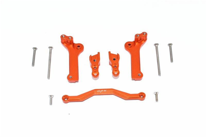GPM Alu Stoßdämpferbefestigung hinten orange Traxxas MAXX