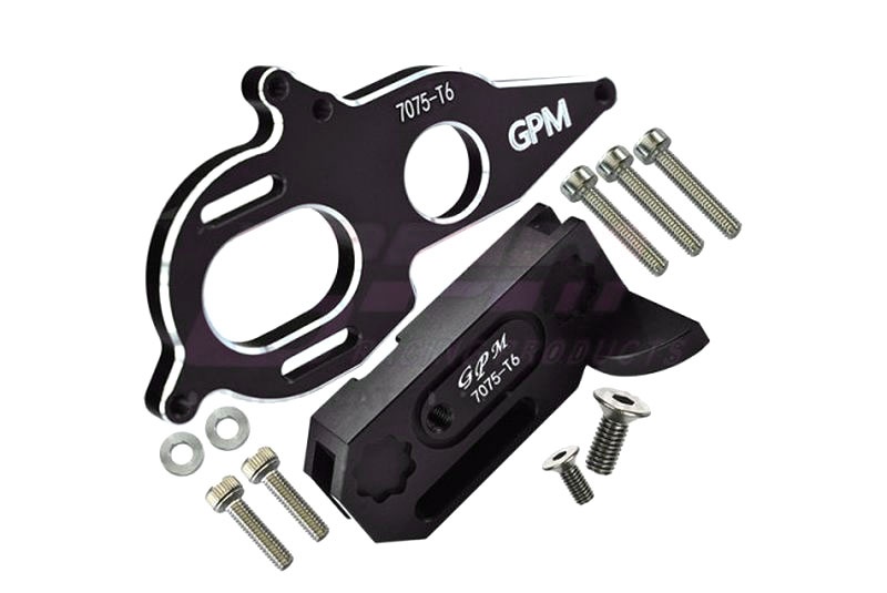 GPM Aluminium Zentral-Getriebe Support & Motorhalter schwarz ARRMA Granite, Big Rock, Senton MAG018BK
