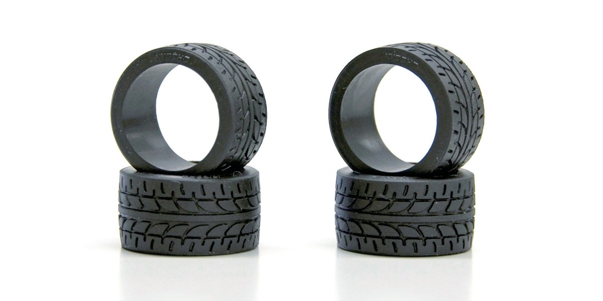Kyosho Reifen Mini-Z Radial 20 Shore (4) Breit 11mm MZW38-20B - Abbildung 1