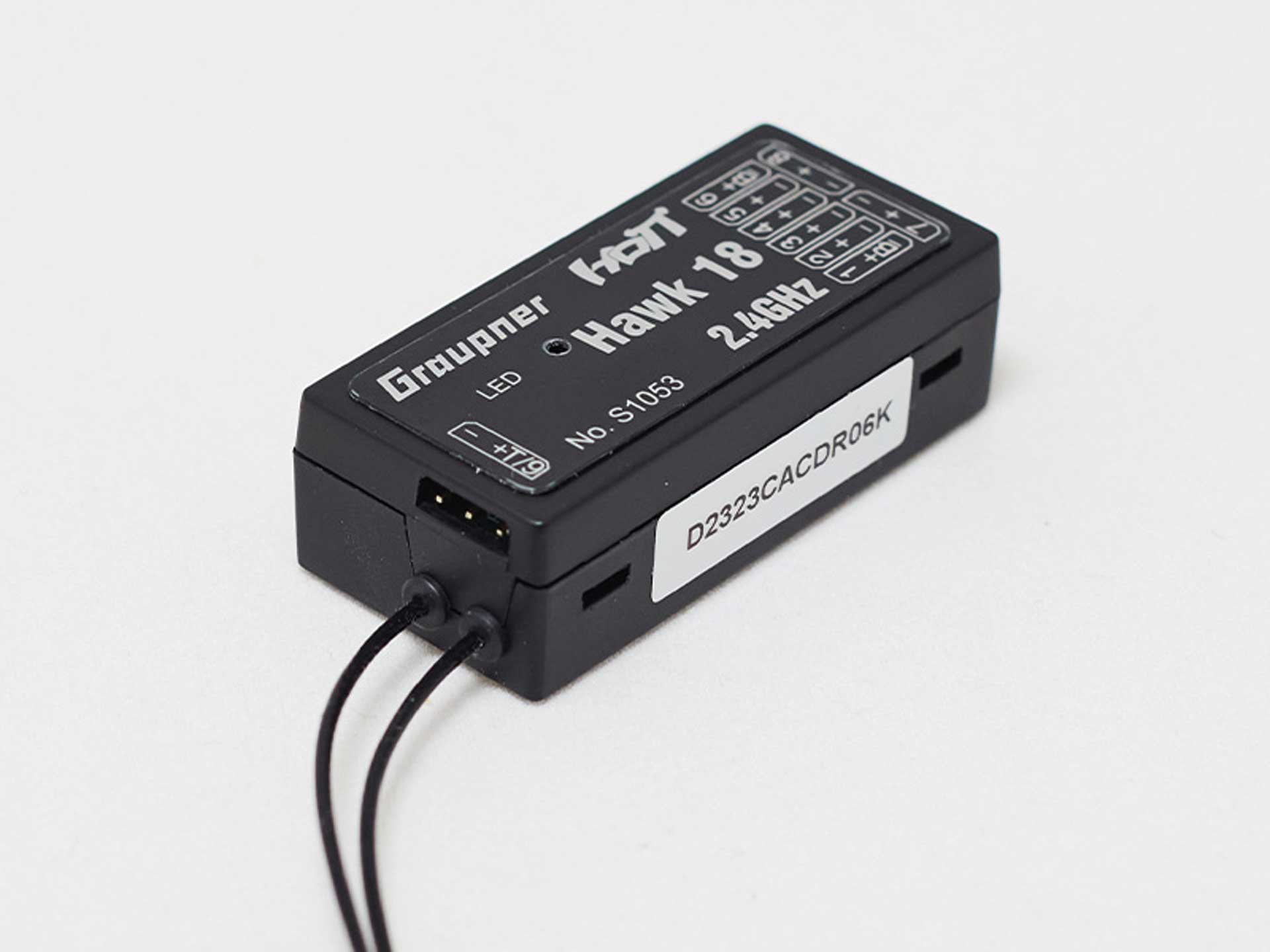GRAUPNER Hawk 18 HoTT Empfänger mit 3-Achs-Gyro und Vario (9-Kanal) S1053
