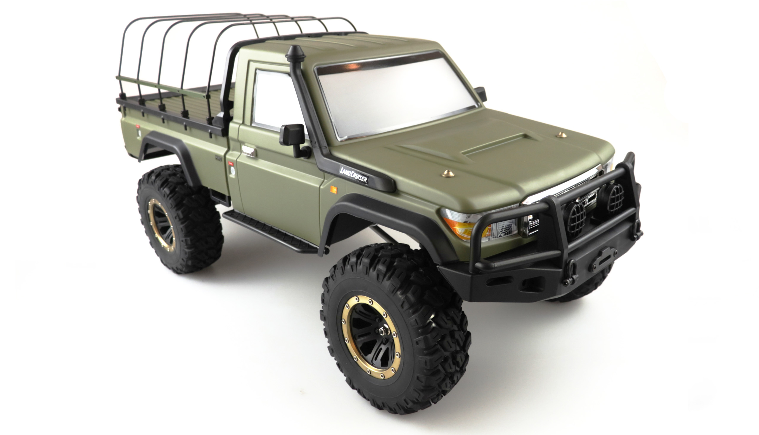 Amewi AMXRock RCX8BS Scale Crawler Pick-Up 1:8, RTR Militär grün 22474