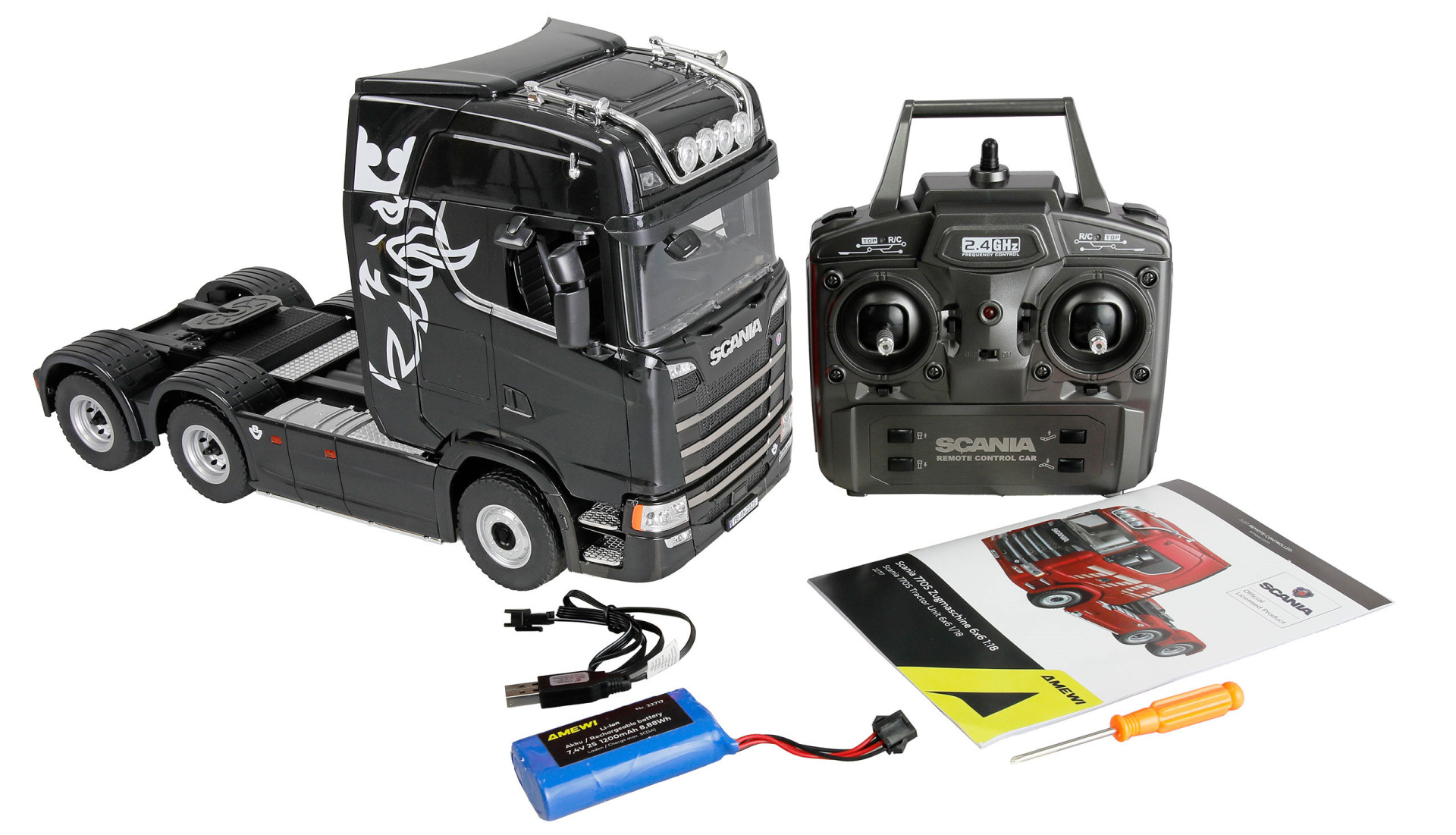 Amewi Scania 770 S Zugmaschine 6x4 1:18 RTR schwarz 22760 - Abbildung 2