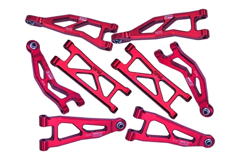 GPM Querlenker-Set 7075-T6 Aluminium rot komplett für ARRMA 1/18 Granite 4WD MGG4567R