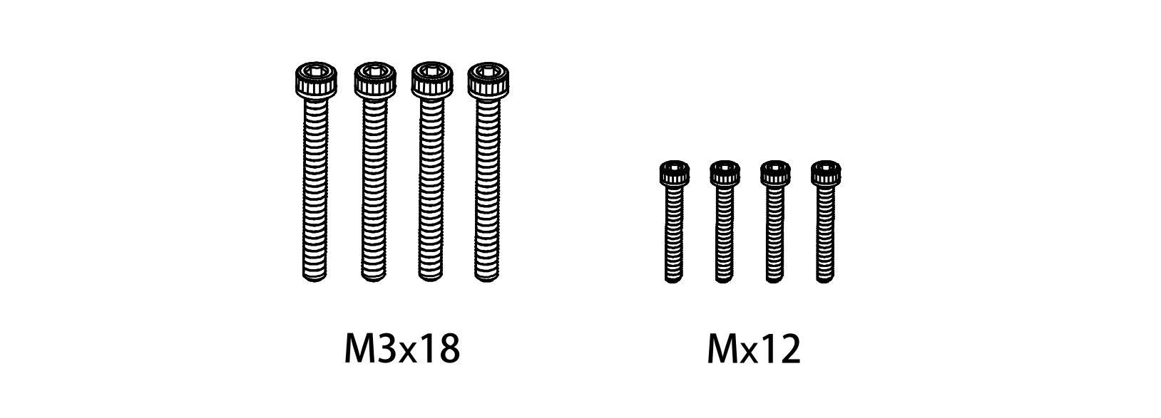 Absima Screw Set M2*12/M3*18 1610162