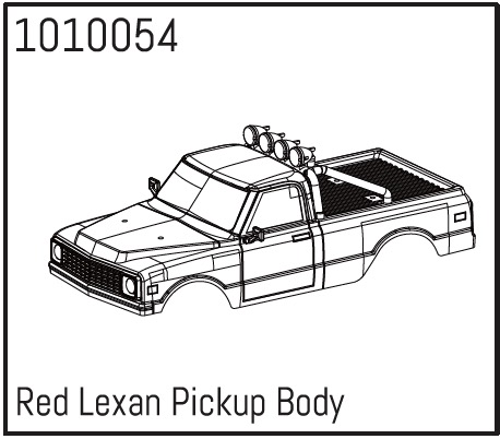 Hobby Plus Red Lexan Pickup Body 240155