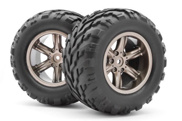 BLACKZON Assembled Wheel/Tire (Dark Grey) 540077