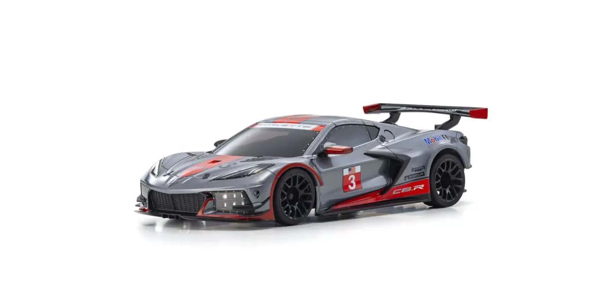 Kyosho Mini-Z MR04 RWD Corvette C8-R Gun Metal / Red (W-MM/KT531P) 32356GMR - Abbildung 1