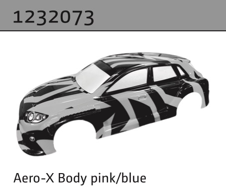 Absima Aero-X Karosserie pink/blau (ohne Sticker) 1232073