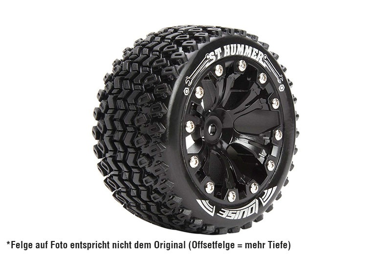 Louise ST-Hummer Reifen soft auf 2.8 Felge schwarz 14mm (2) L-T3209SBM