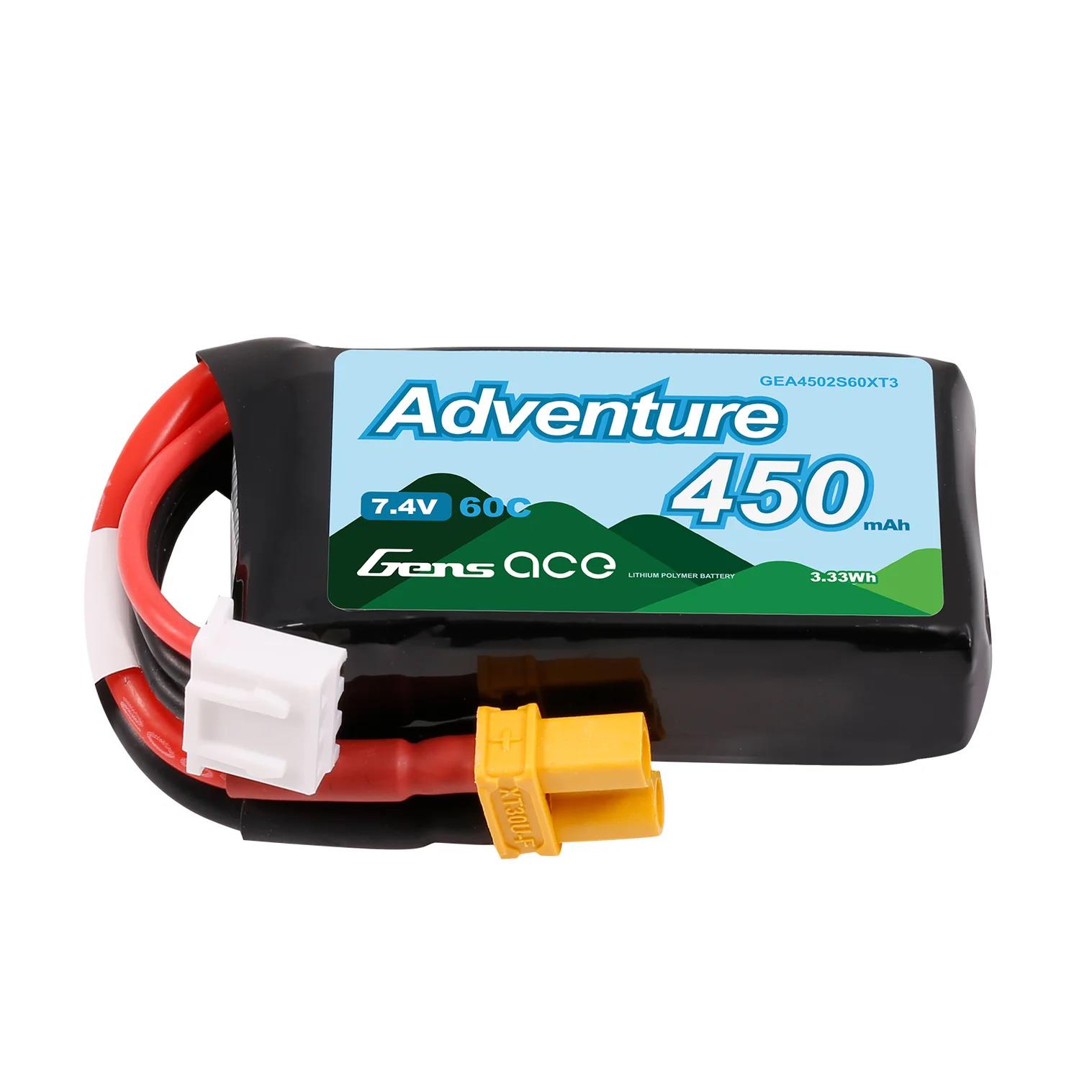 Gens Ace Adventure 450mAh 2S1P 7.4V 60C Lipo Akku XT30 GEA4502S60XT3