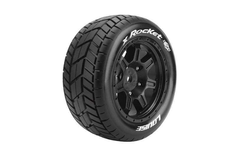 Louise X-ROCKET Sport-Reifen Felge schwarz (2) ARRMA KRATON 8S / MFT L-T3295BM