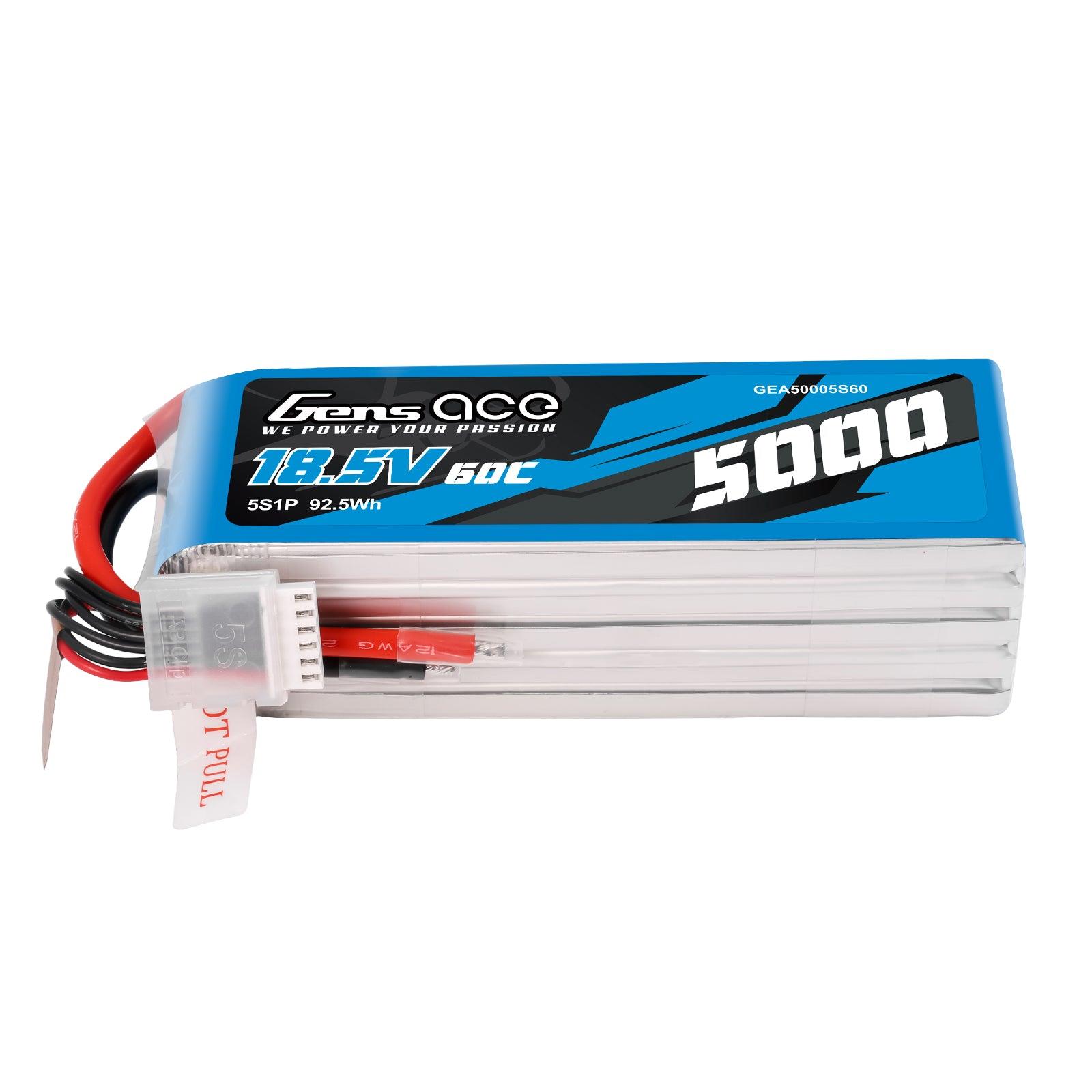 Gens Ace 5000mAh 18.5V 60C 5S1P Lipo Akku Pack ?F3A? GEA50005S60