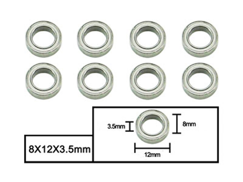 Amewi 8x12x3.5mm Ball bearings Apache/Surpass Wild W04005