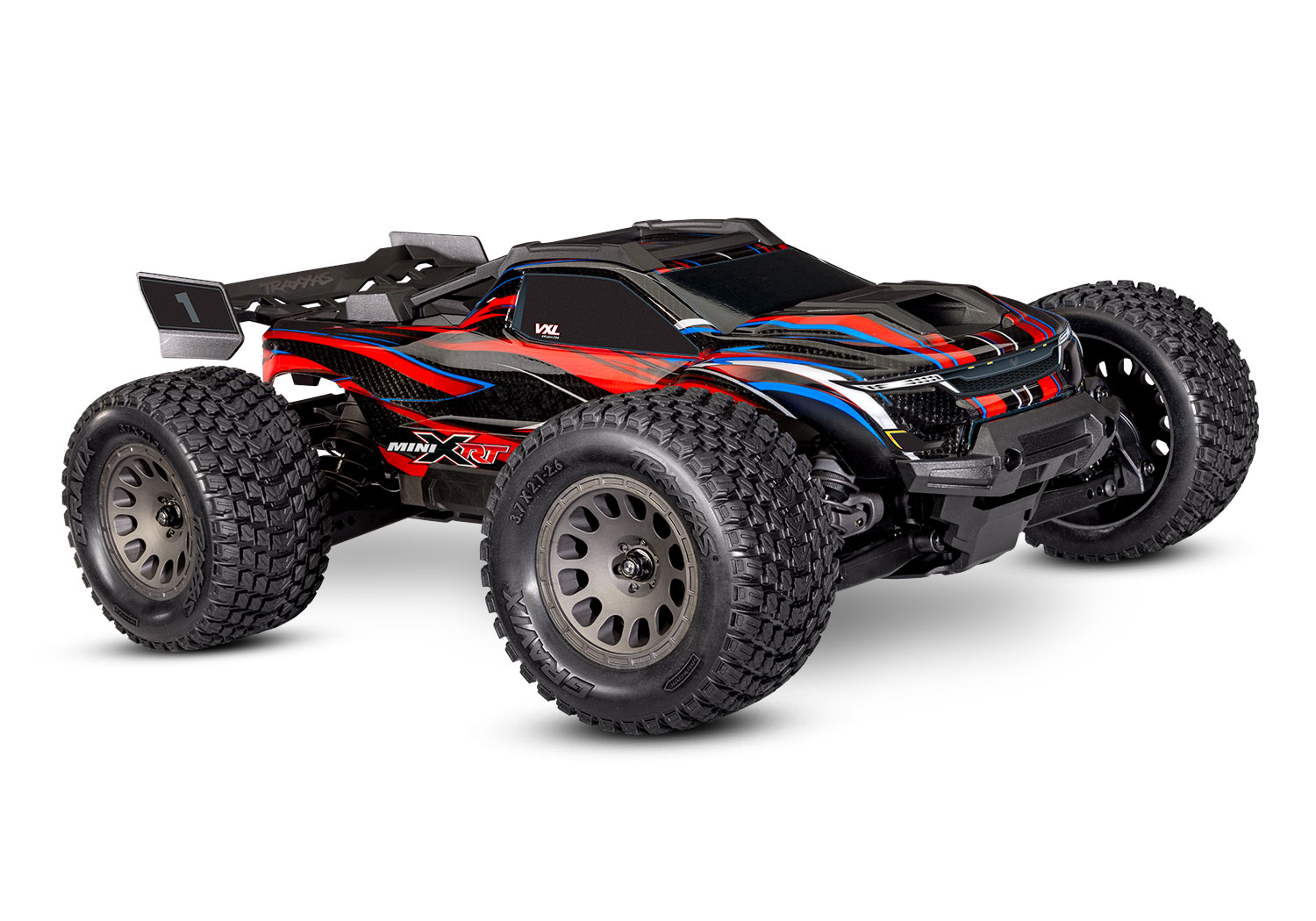 Traxxas MINI-XRT VXL-3S 4x4 1/16 Race Truck Rot mit 2S Akku/Lader 108076-1 - Abbildung 1