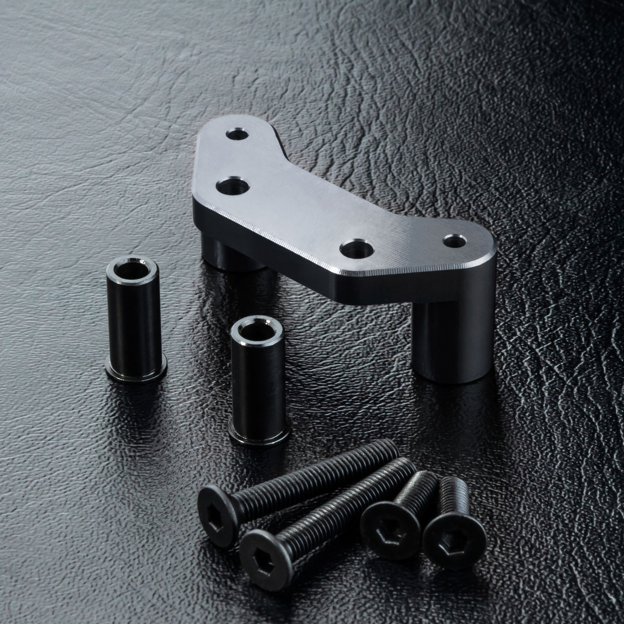 210588BK Alum. steering arm mount (black)