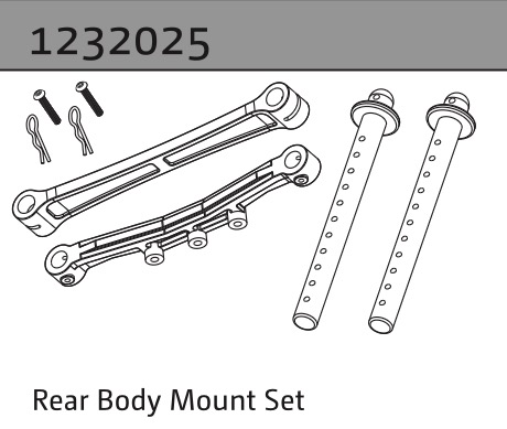 Absima Karosseriehalter Set hinten 1232025