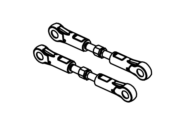 Absima Adjustable Upper Tie Rods (2) 1610136
