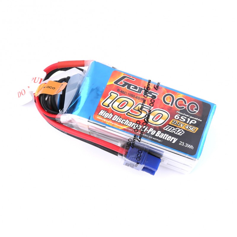 Gens ace Akku LiPo 6S 22.2V-1050-45C (EC3) 75x36x33mm 180g GE1-1050-6C3 - Abbildung 1