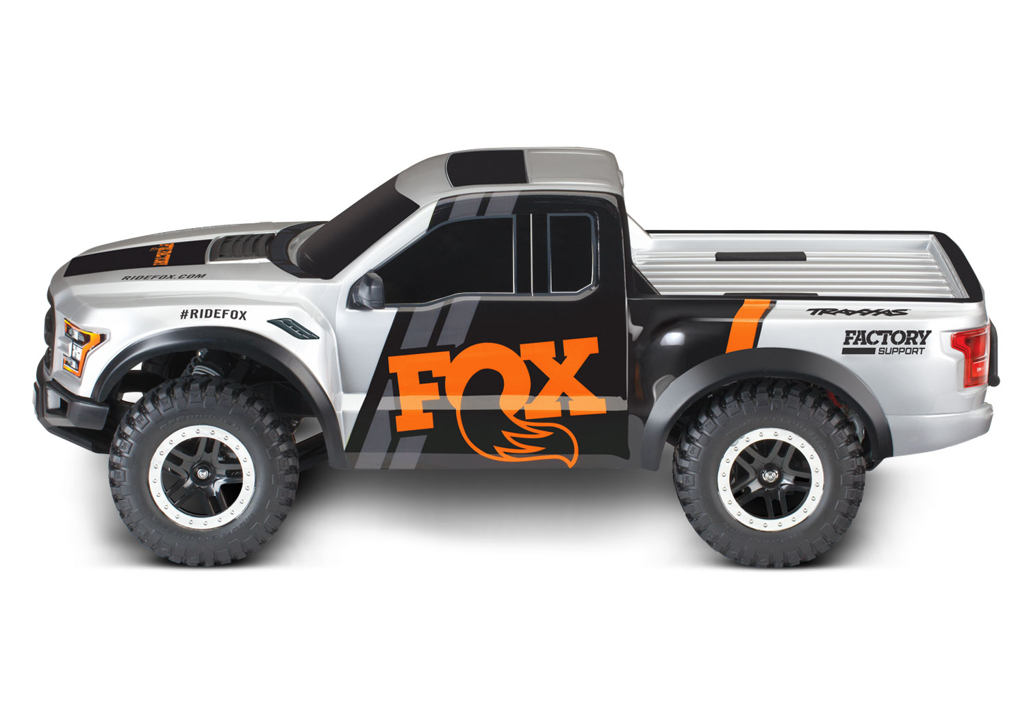 Traxxas Ford F-150 Raptor FOX 1/10 2WD Pickup-Truck RTR Brushed + Akku + 4A USB-C Lader & Clipless 58094-8 - Abbildung 2