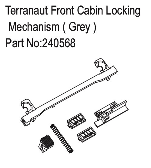 Hobby Plus Terranaut Front Cabin Locking Mechanism ( Grey ) 240568
