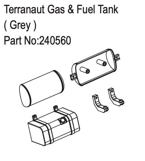 Hobby Plus Terranaut Gas & Fuel Tank ( Grey ) 240560