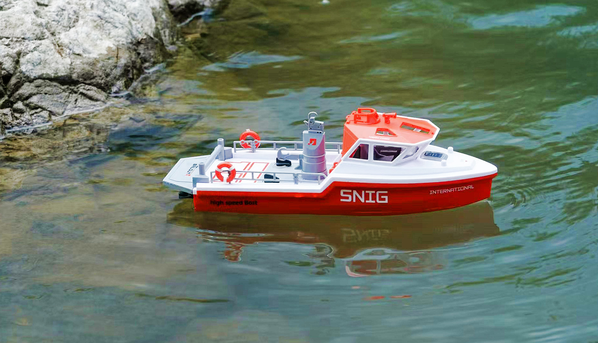 Amewi SNIG Rettungsboot brushless Jetantrieb 320mm RTR weiß/orange 26116 - Abbildung 9