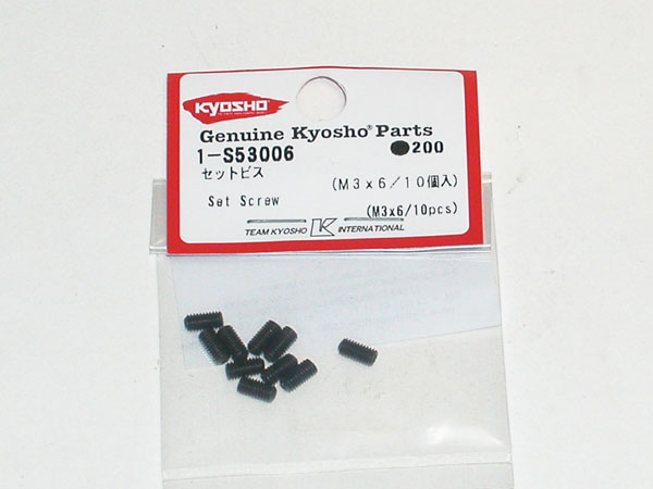 Kyosho GEWINDESTIFTE#M3X6 (10) 1-S53006