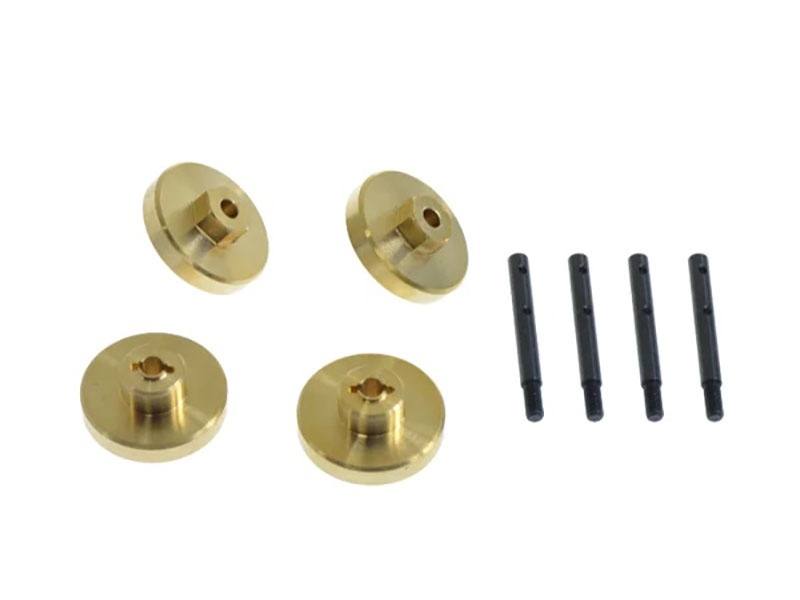 FURITEK Verlängerte Radachsen +10mm mit Messing Radmitnehmer (56g) für FX118 Fury Wagon FUR-2442
