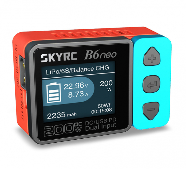 SkyRC B6neo DC Ladegerät Input 10-28volt Red/Blue SK-100198-01