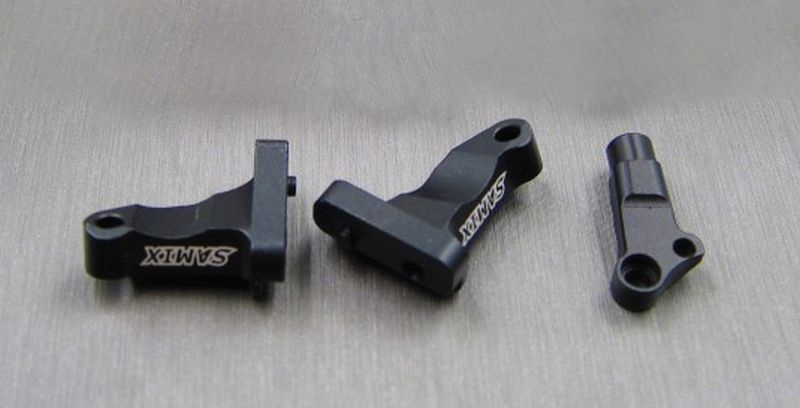 SAMIX Alum.Getriebebox Befestigung Set 3Stk. Schwarz für Axial SCX10-2 SCX2-6046
