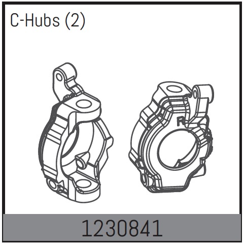 Absima C-Hubs Set L/R mit Einsätzen 1230841