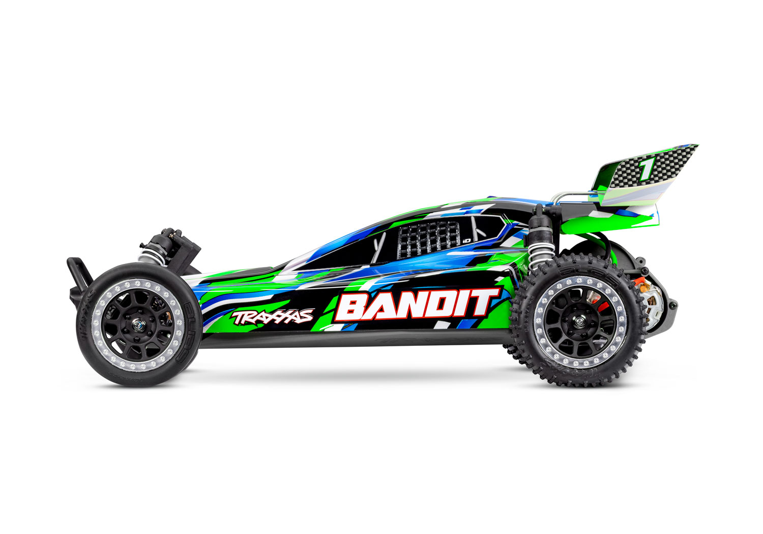 Traxxas Bandit Grün Buggy 2WD RTR mit Akku & USB-Lader 24254-8