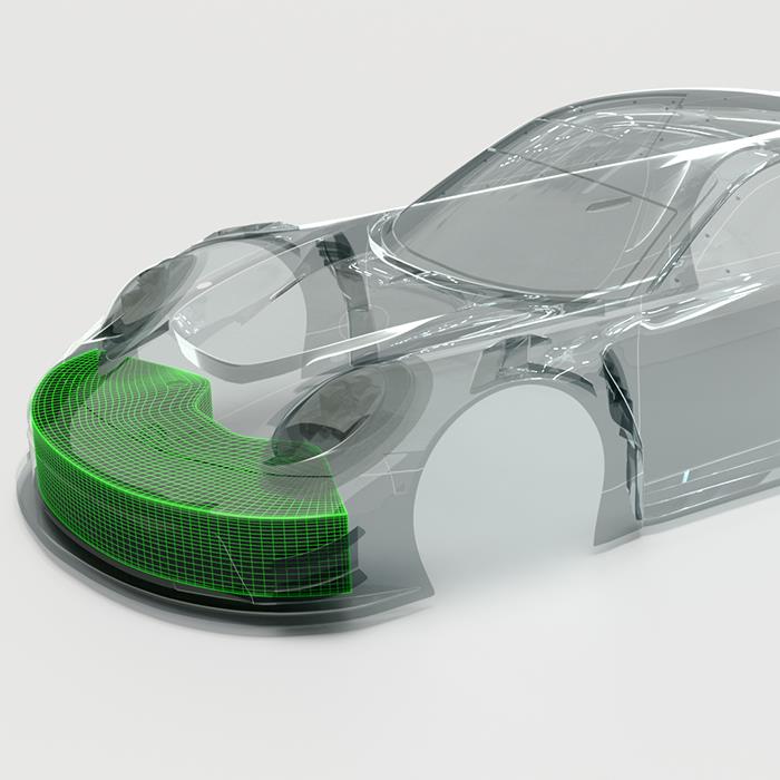 Bittydesign Front bumper foam P-GT3R ARRMA Karosserie shell ARA-FOMPGT3R