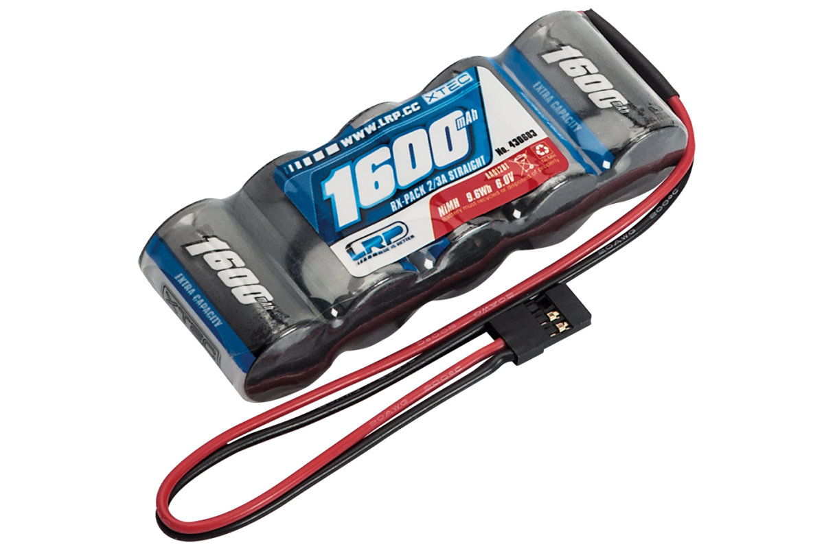LRP XTEC RX-pack Straight 2/3A NiMH - JR - 6.0V - 1600mAh 430603 - Abbildung 1