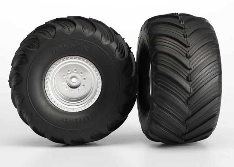 Traxxas TIRES & WHEELS, ASSEMBLED, GLU 3665