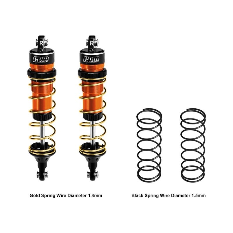 GPM Alu Dämpfer 104mm orange (2) Traxxas Jato, Rustler, Slash&Modified, Stampe TJ104RORGD