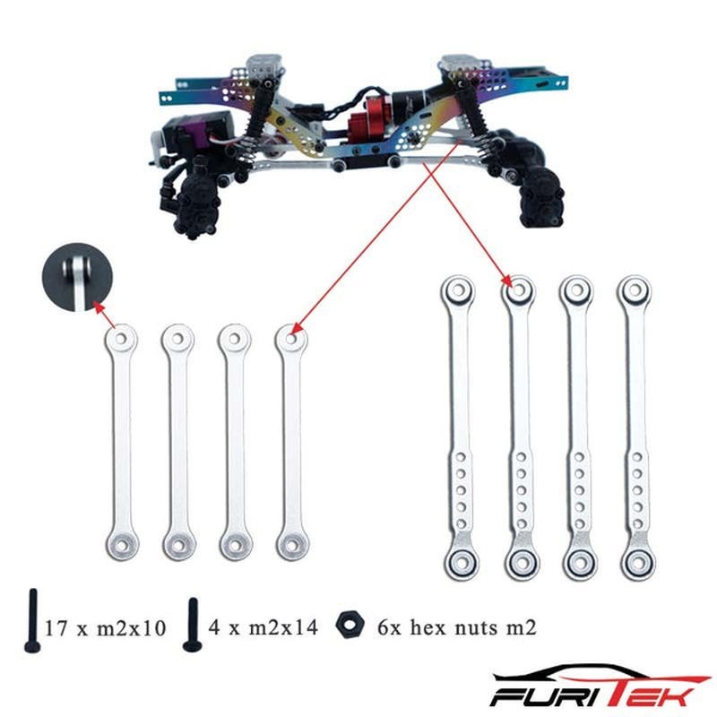 FURITEK ALU STOCK CLEARANCE LINKS SET FOR FCX24 - WHITE FCX24-LINKS FUR-2213