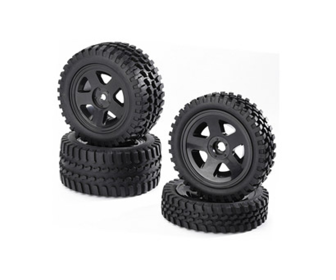 Carson 00027 1:10 Reifen-/Felgen Set All Terrain Schw. 500900027