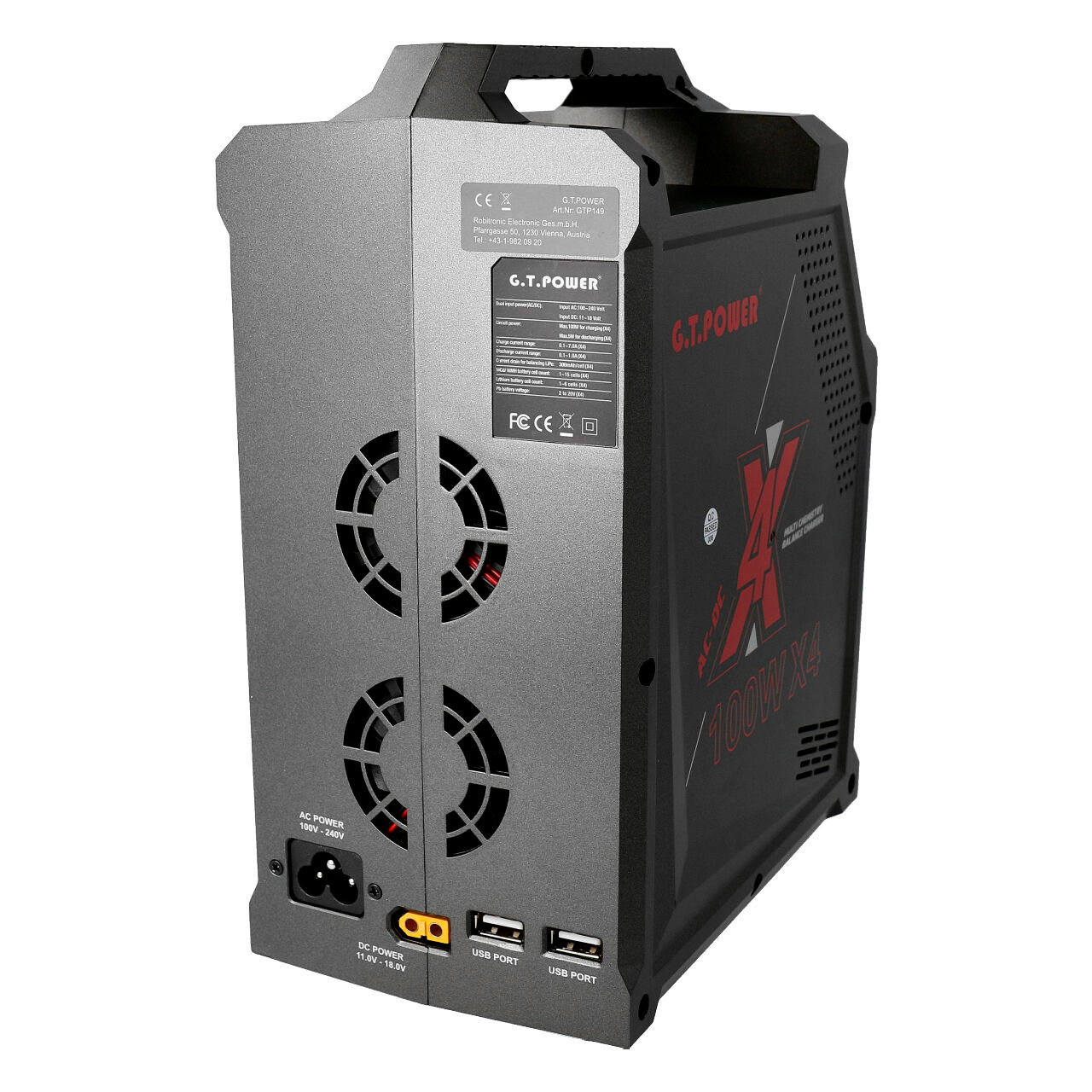 GT-Power Ladegerät X4 LiPo 1-6s 100W AC GT149