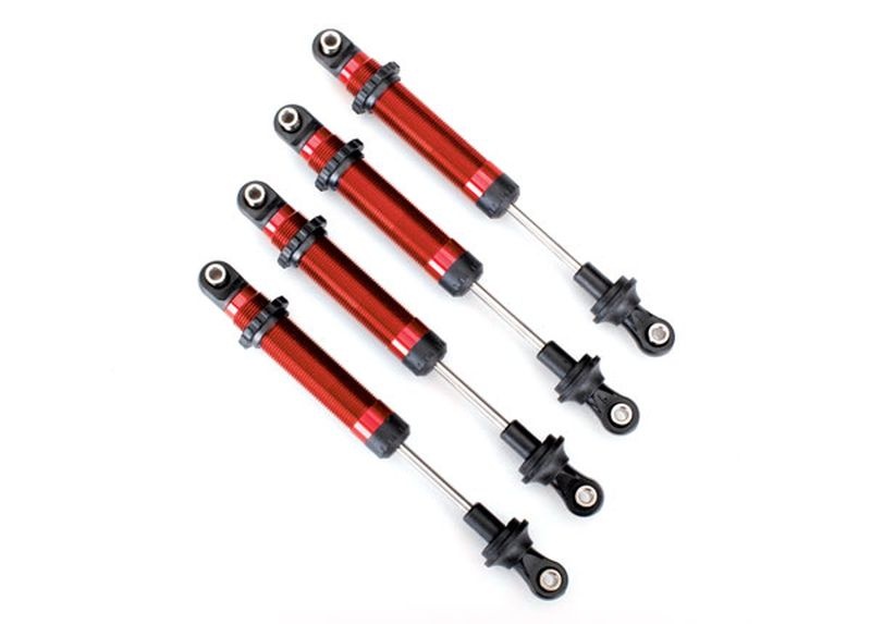 Dämpfer, GTS, Alu rot (ohne Federn) (4) (für #8140R) 8160R