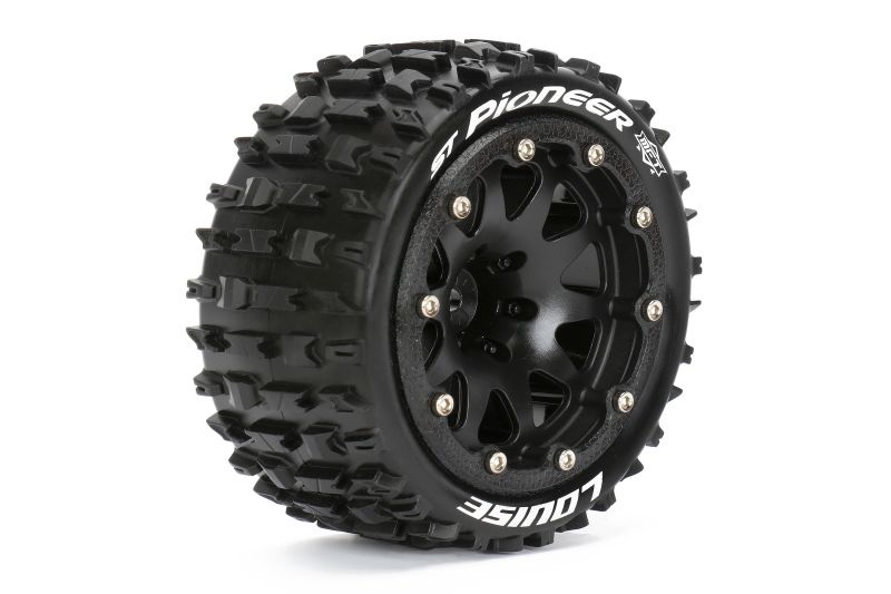 Louise MFT ST-PIONEER Soft auf Bead-Lock-Felge schwarz 1/2 Offset (2) 1/10 Stadium Truck 2,8 L-T3312SBH