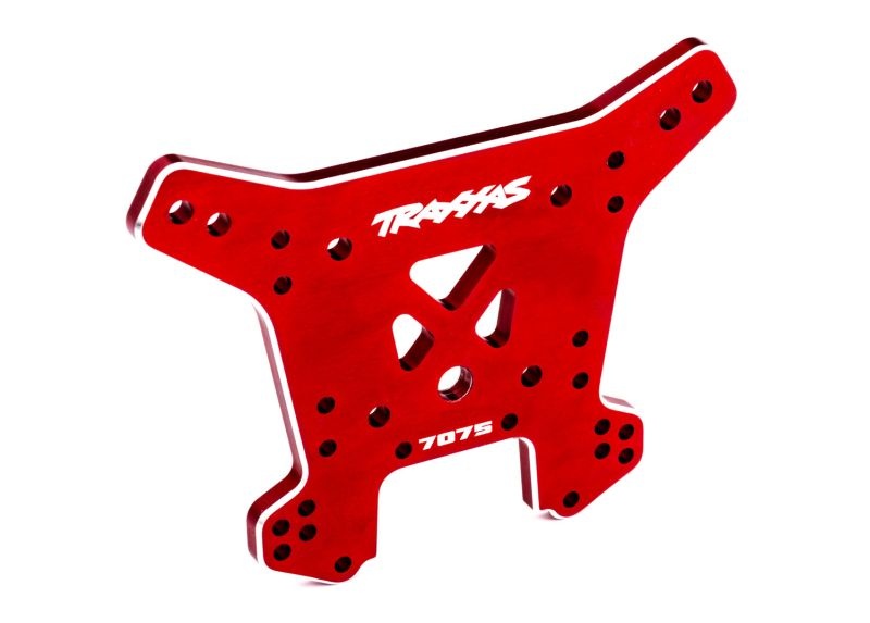 Traxxas Dämpferbrücke hinten 7075-T6 Alu rotn eloxiert 9638R